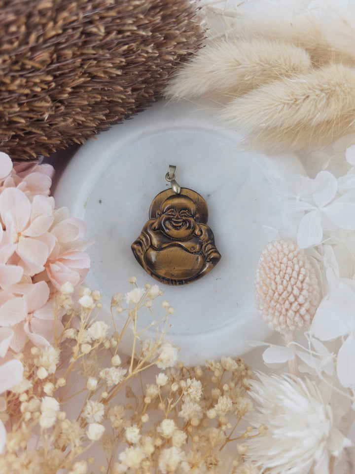 Tigers Eye Buddha Pendant