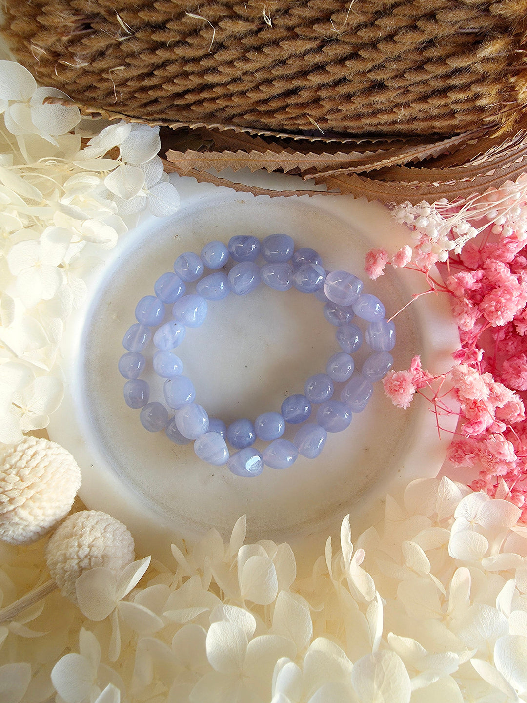 Blue Lace Agate Bracelet 6mm