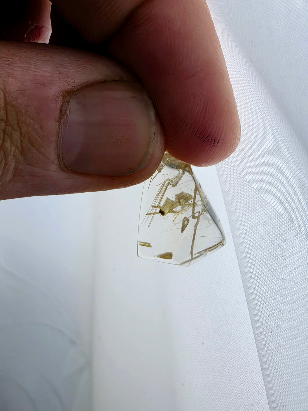 Golden Rutilated Quartz Silver Pendant