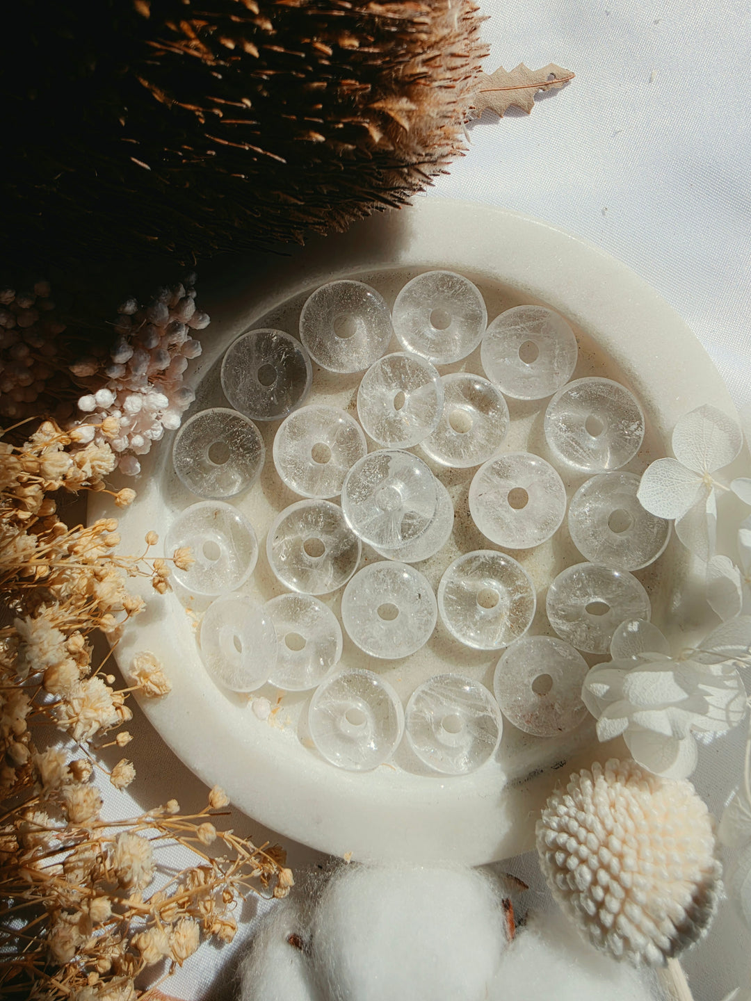 Clear Quartz Donut Pendant