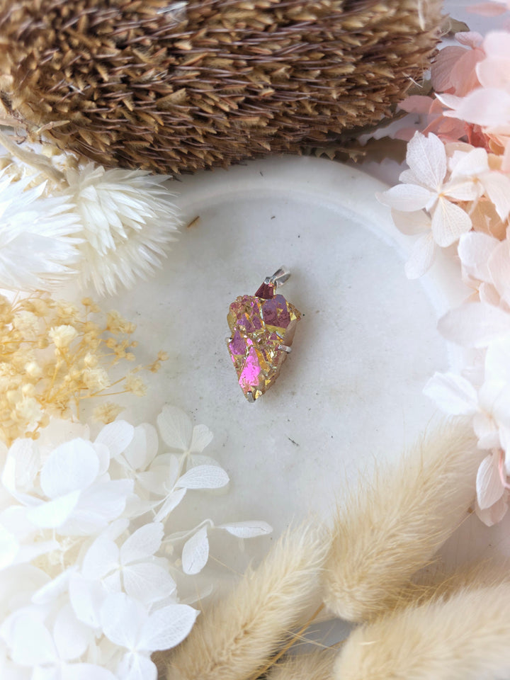 Sunset Aura Silver Pendant