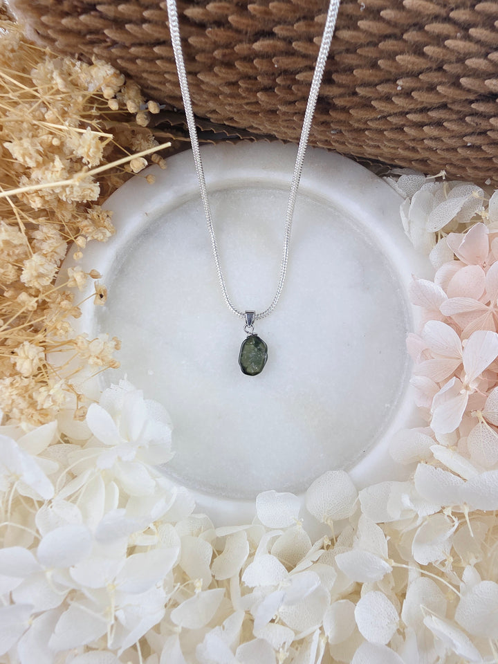 Green & Blue Tourmaline Silver Pendant — Flow & Flourish