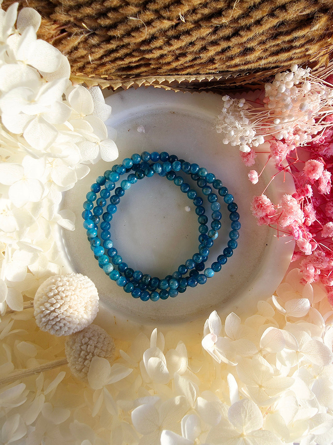 Blue Apatite Bracelet - 4mm