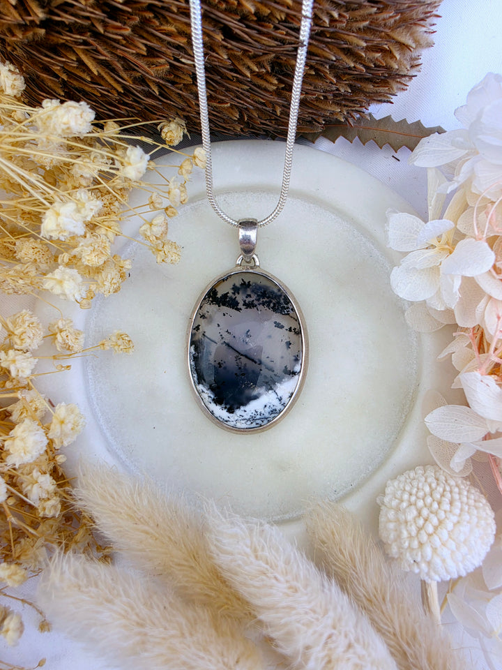 Merlinite Silver Pendant