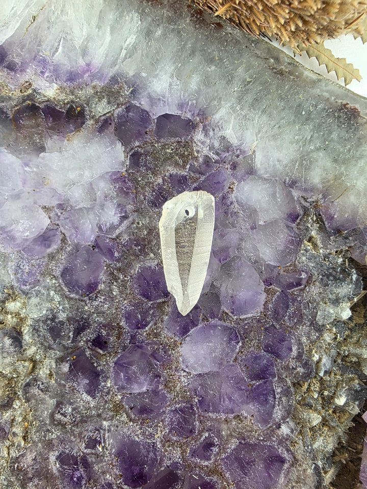 Lemurian Smoky Quartz Laser Pendant