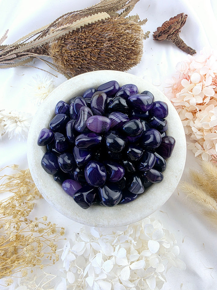 Purple Agate Tumbled Stone