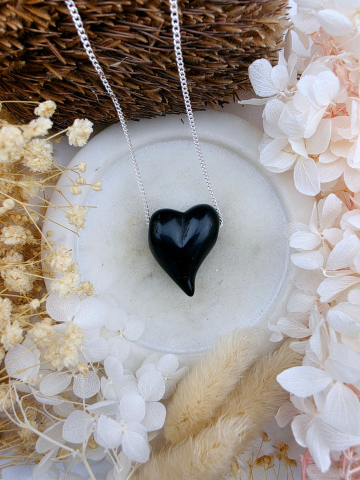 Black Obsidian Heart Pendant