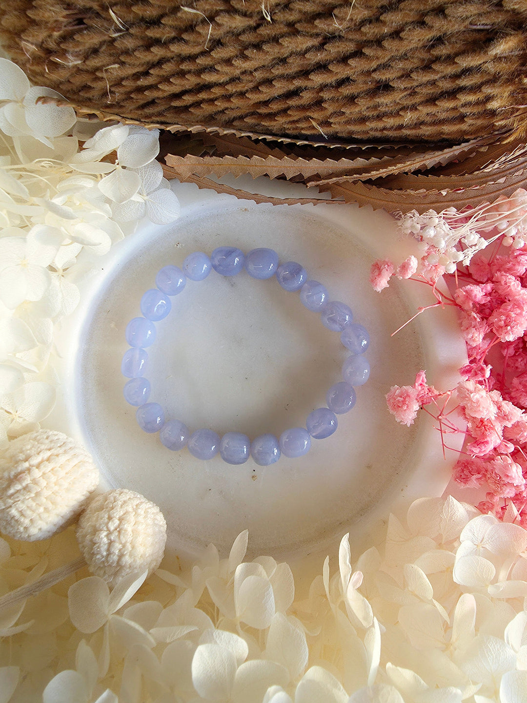 Blue Lace Agate Bracelet 6mm