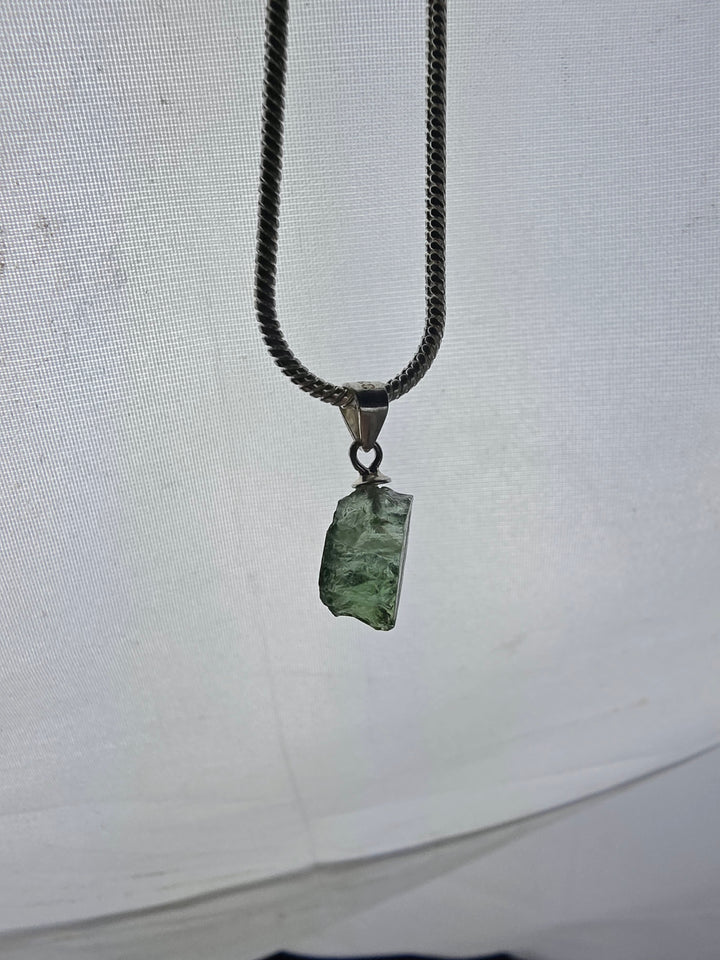 Green & Blue Tourmaline Silver Pendant — Flow & Flourish