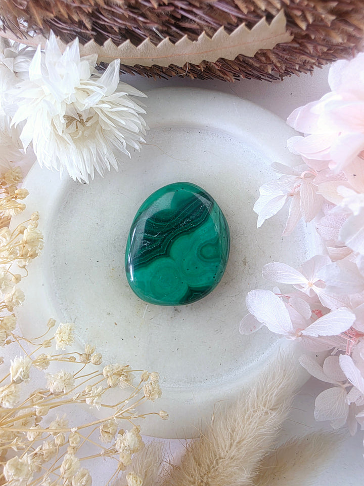 Malachite Flat Stone