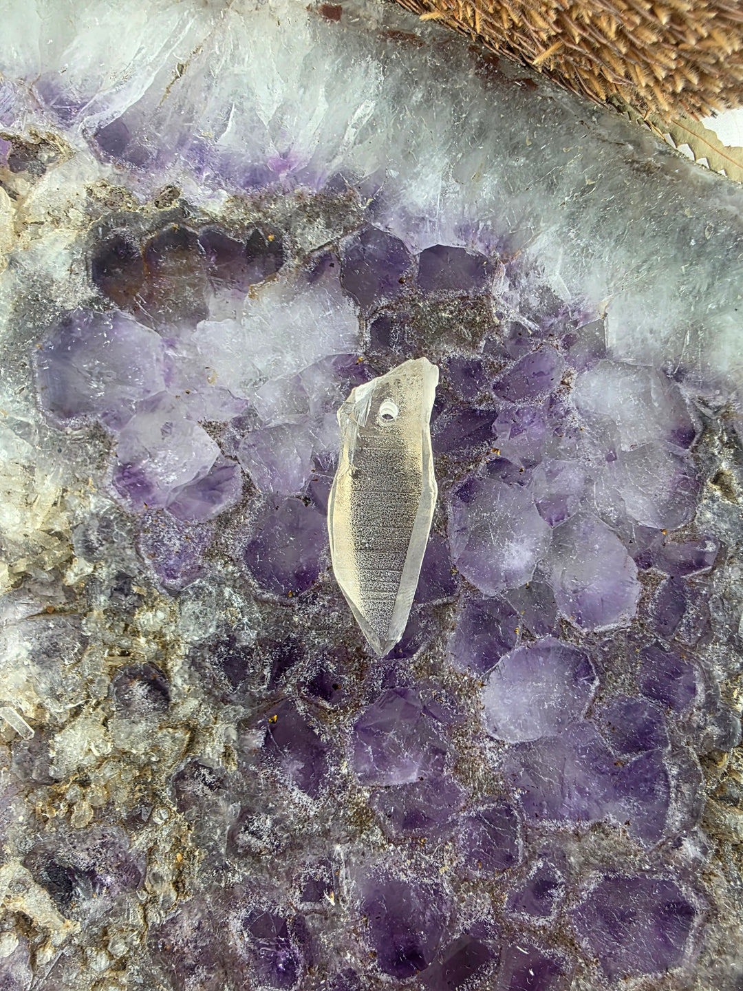 Lemurian Smoky Quartz Laser Pendant