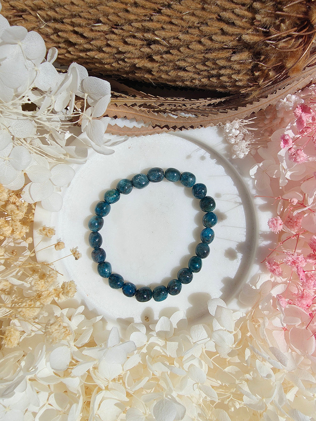 Blue Apatite Bracelet - 6mm