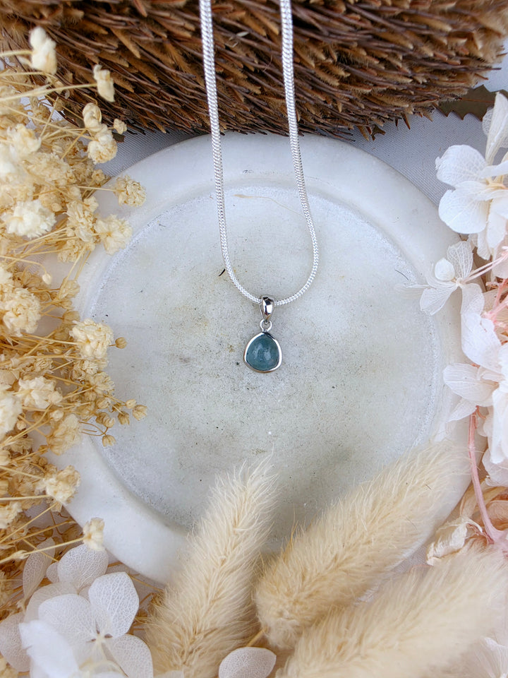 Indicolite (Blue) Tourmaline Silver Pendant