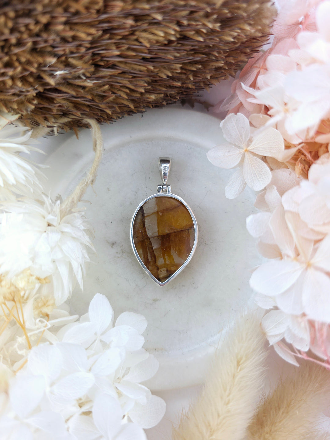 Golden Healer Silver Pendant