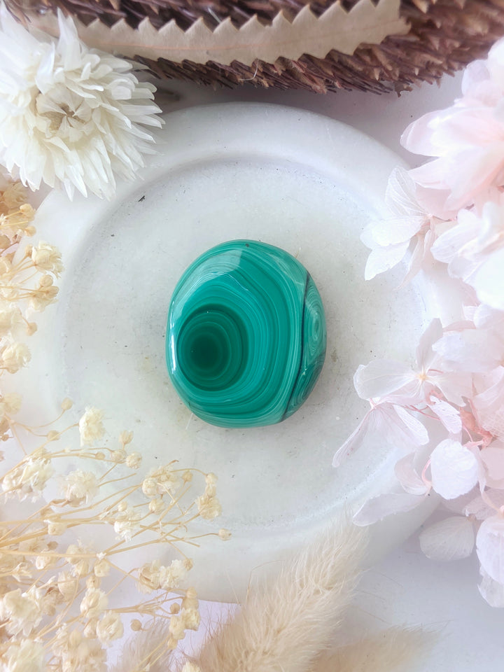Malachite Flat Stone