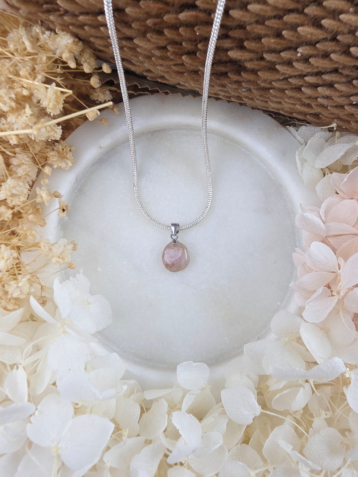 Pink & Green Tourmaline Silver Pendant — Flow & Flourish