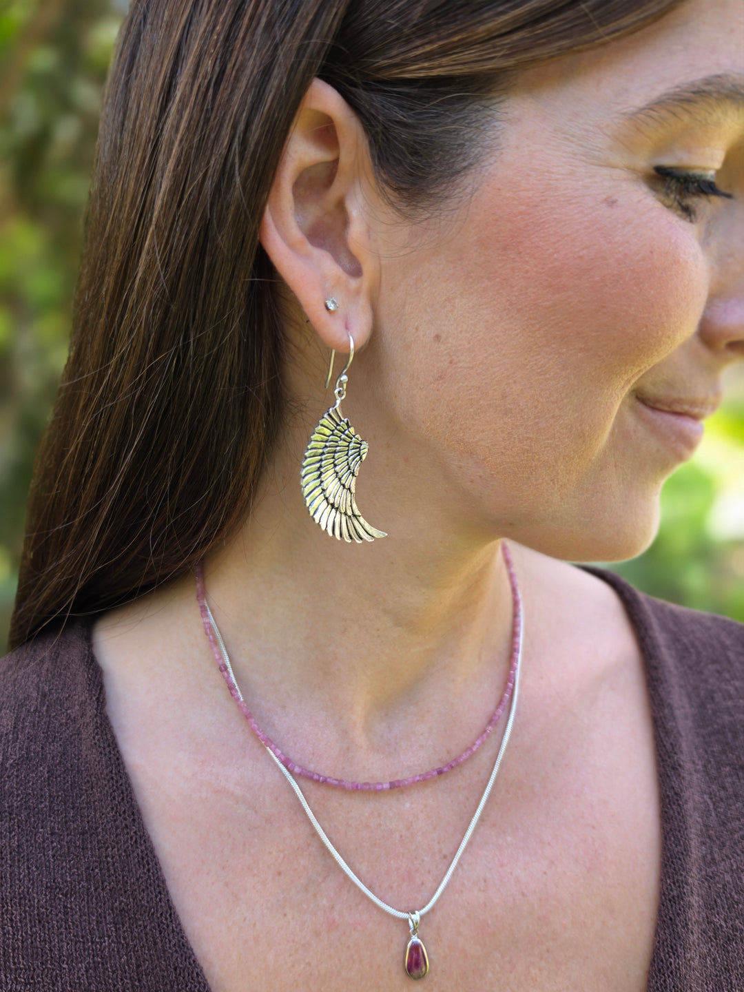 Divine Goddess Wing Silver Earrings — Rise