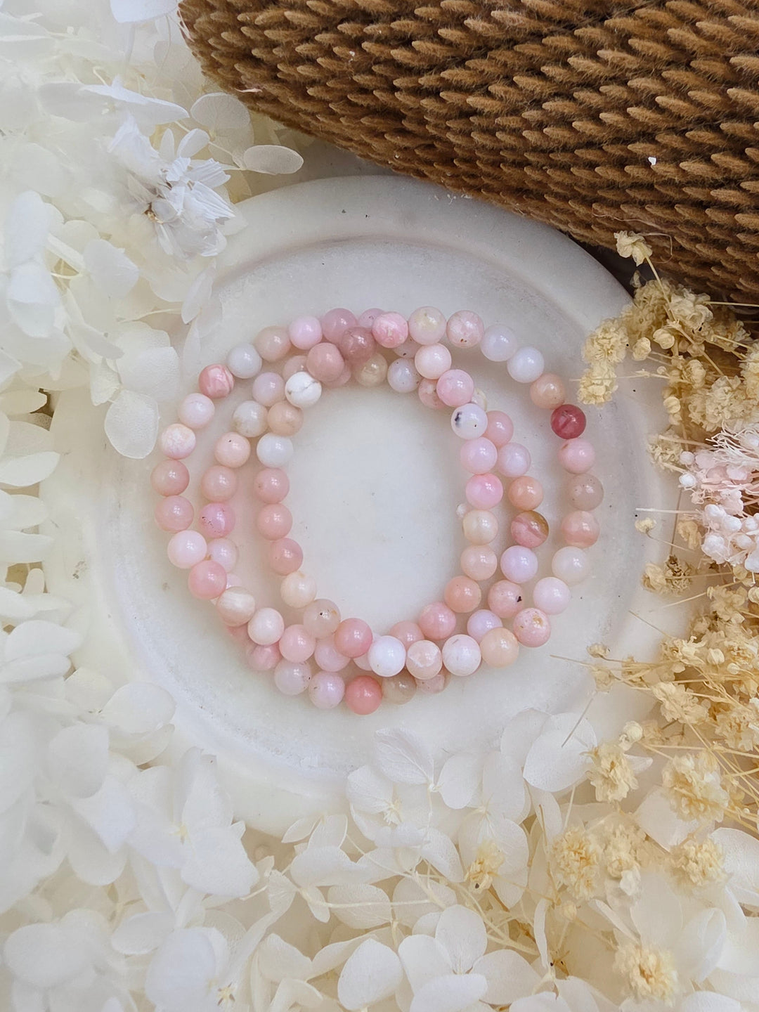 Pink Opal Bracelet - 6mm