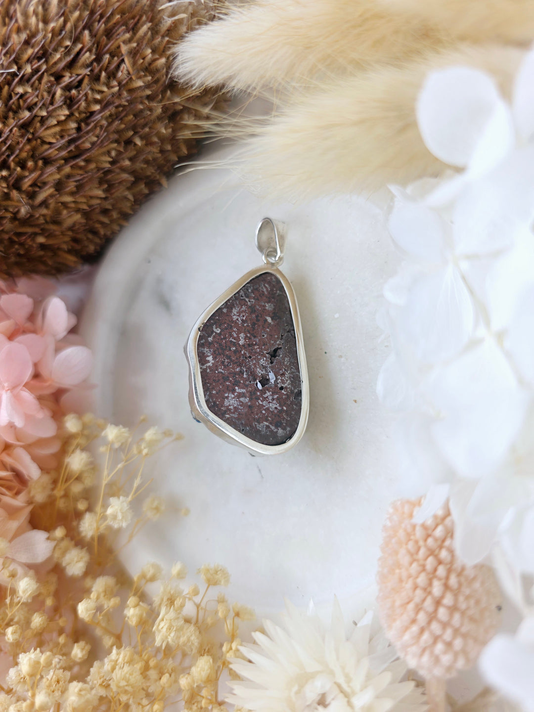 Cavansite Silver Pendant