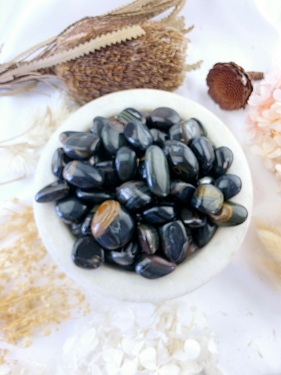 Blue Tigers Eye Tumbled Stone