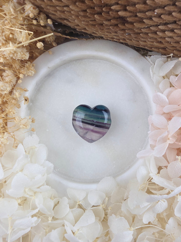 Rainbow Fluorite Heart Pendant — Dream Without Limits