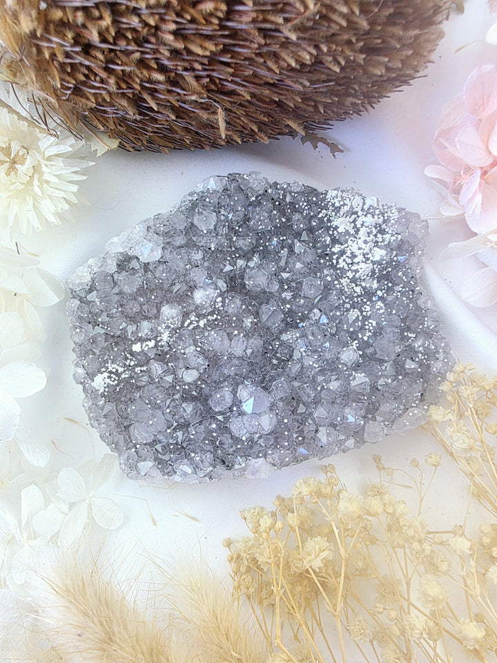 Amethyst with Calcite Cluster