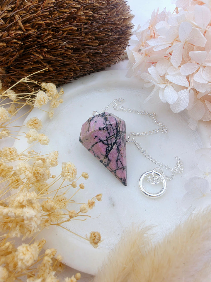 Rhodonite Pendulum