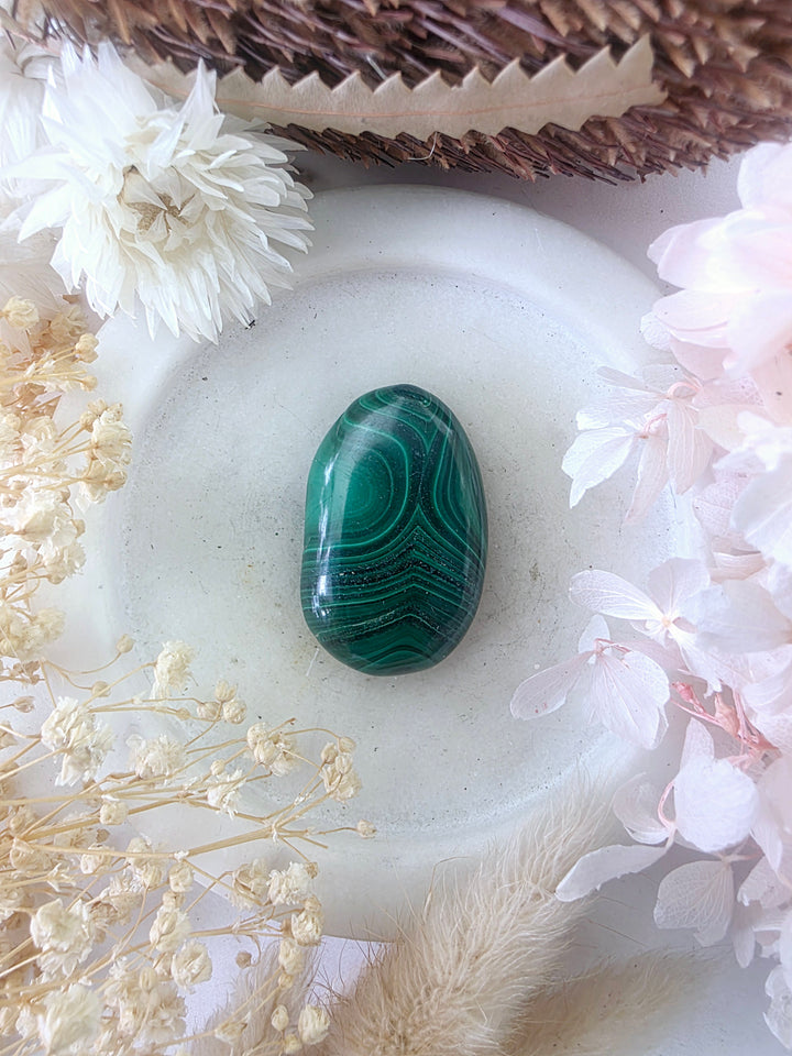 Malachite Flat Stone