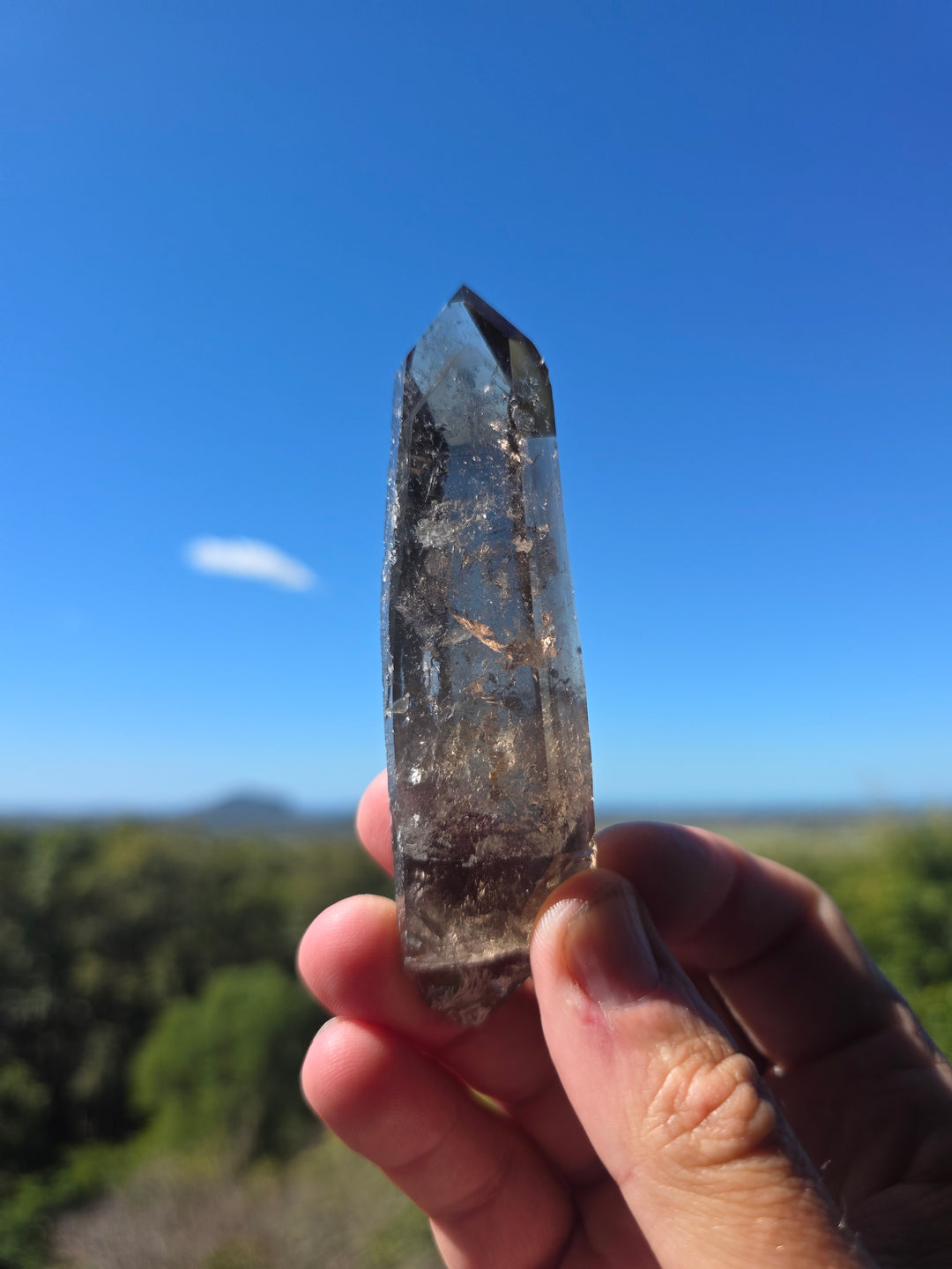 Lemurian Smoky Quartz Laser