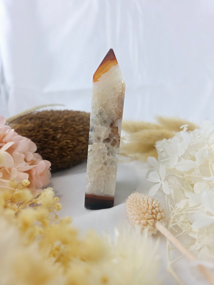 Carnelian Druzy Tower