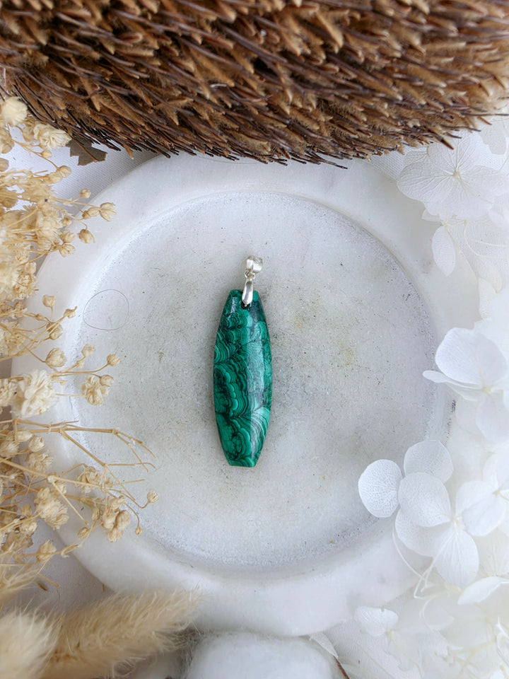 Malachite Silver Pendant