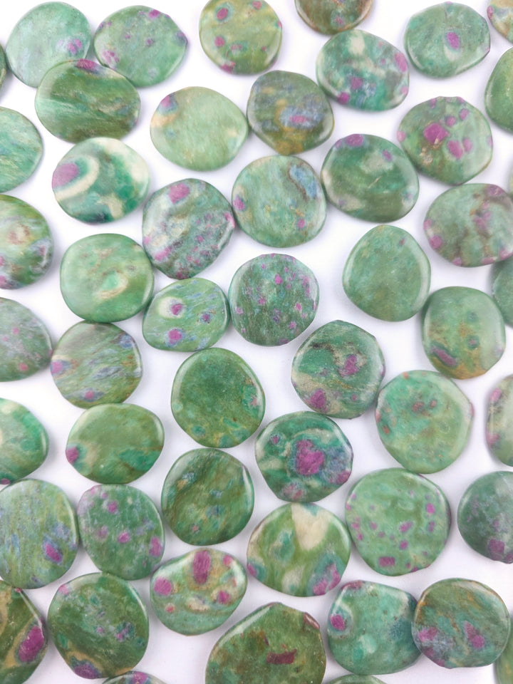 Ruby in Fuchsite Flat Stone