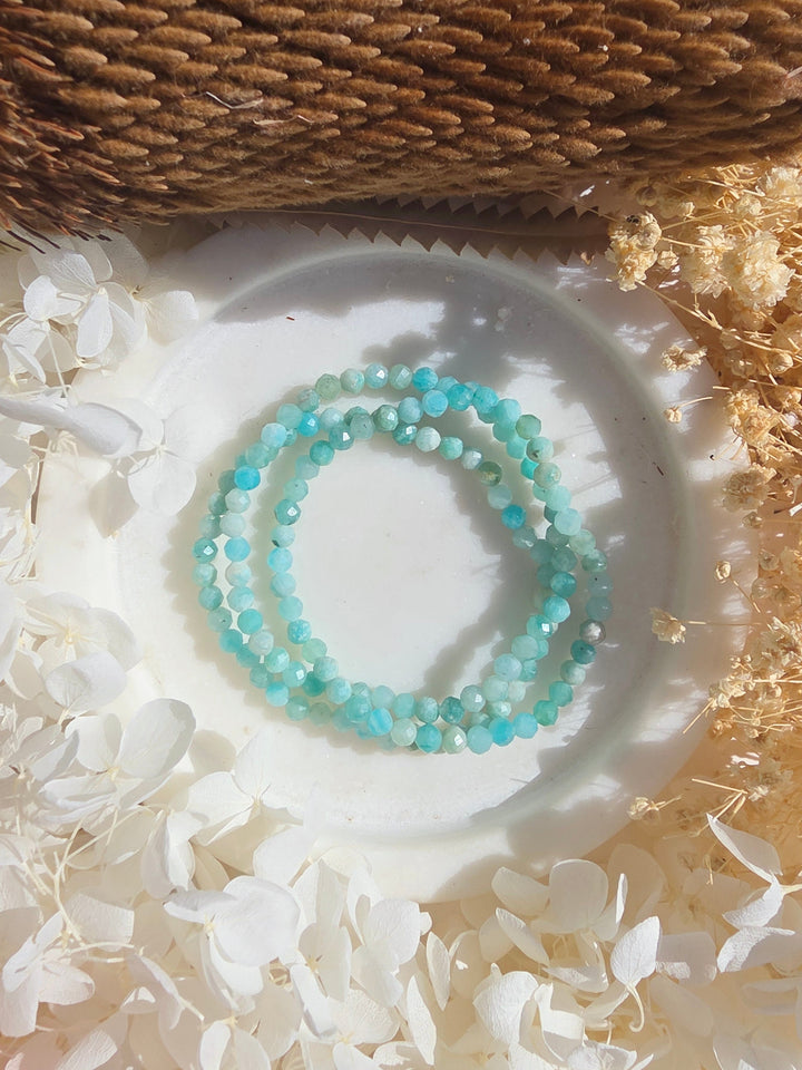 Amazonite Faceted Bracelet - 4mm