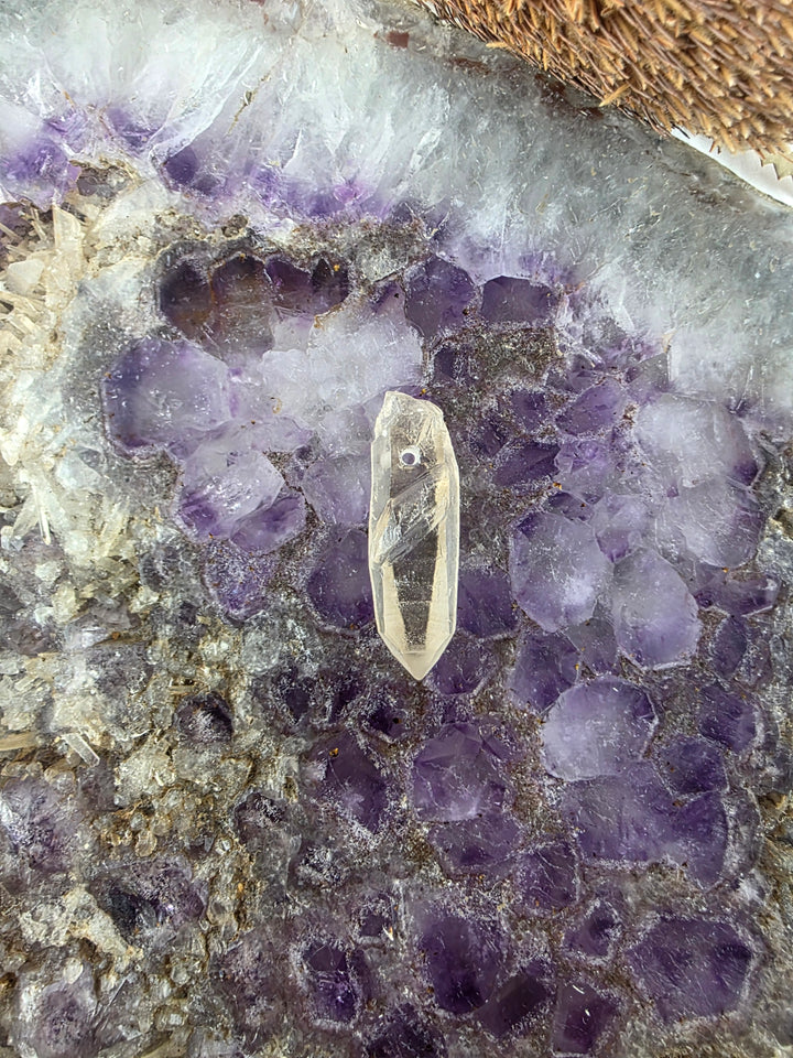 Lemurian Smoky Quartz Laser Pendant