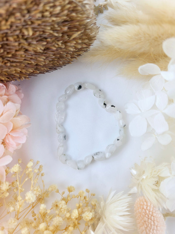 Rainbow Moonstone Bracelet - Tumbled #3