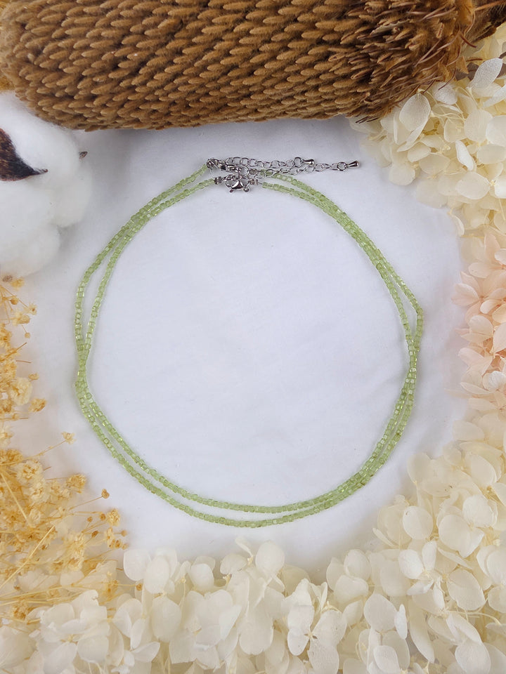Peridot Faceted Necklace - Sunny Heart