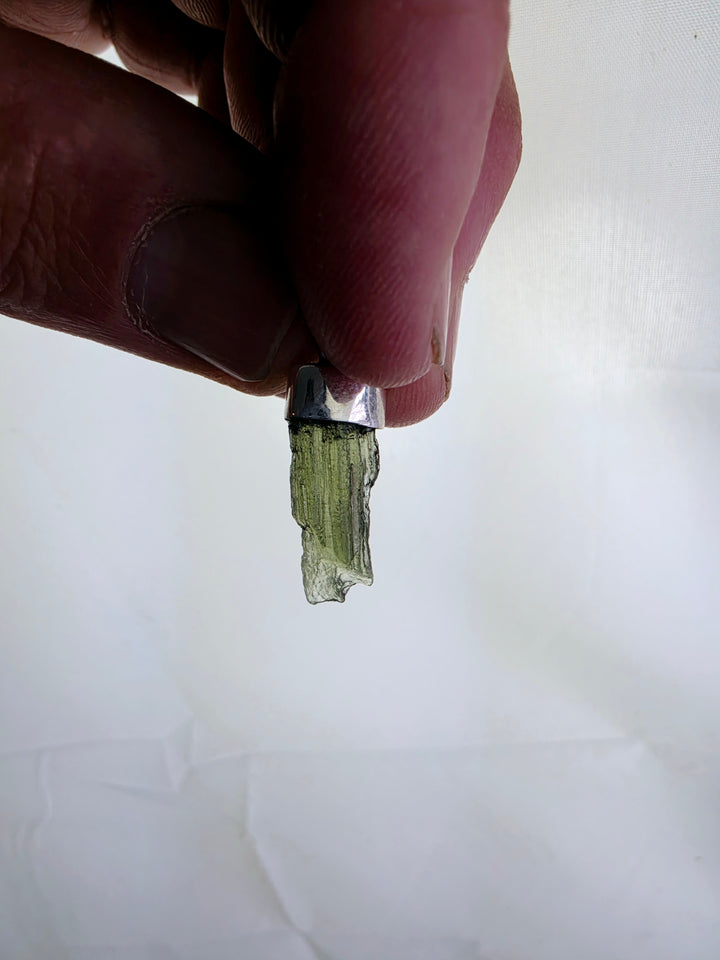 Moldavite Silver Pendant — Manifest & Transform
