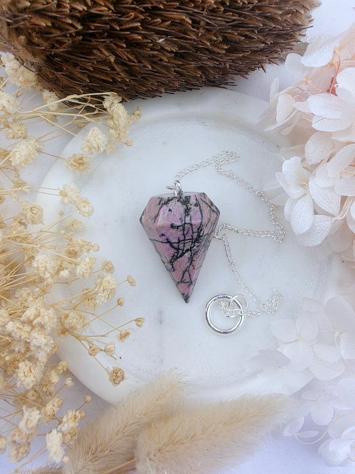 Rhodonite Pendulum