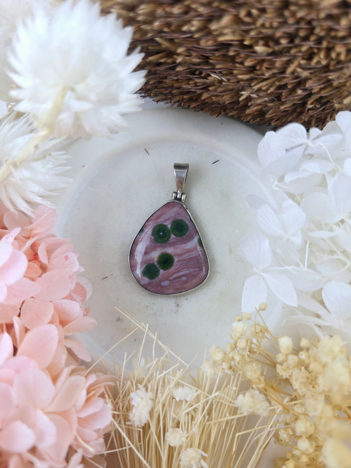Ocean Jasper Silver Pendant