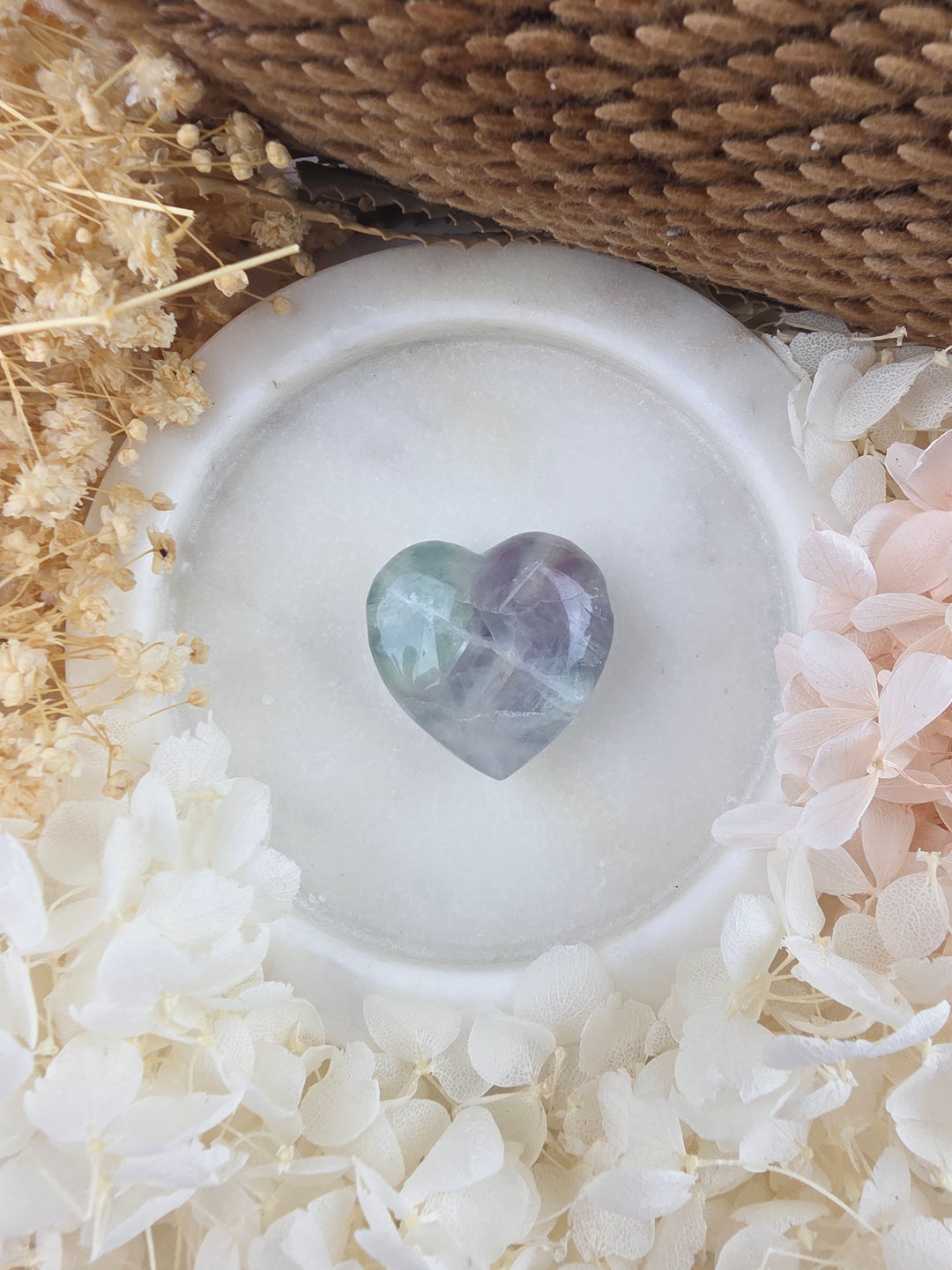 Rainbow Fluorite Heart Pendant — Dream Without Limits