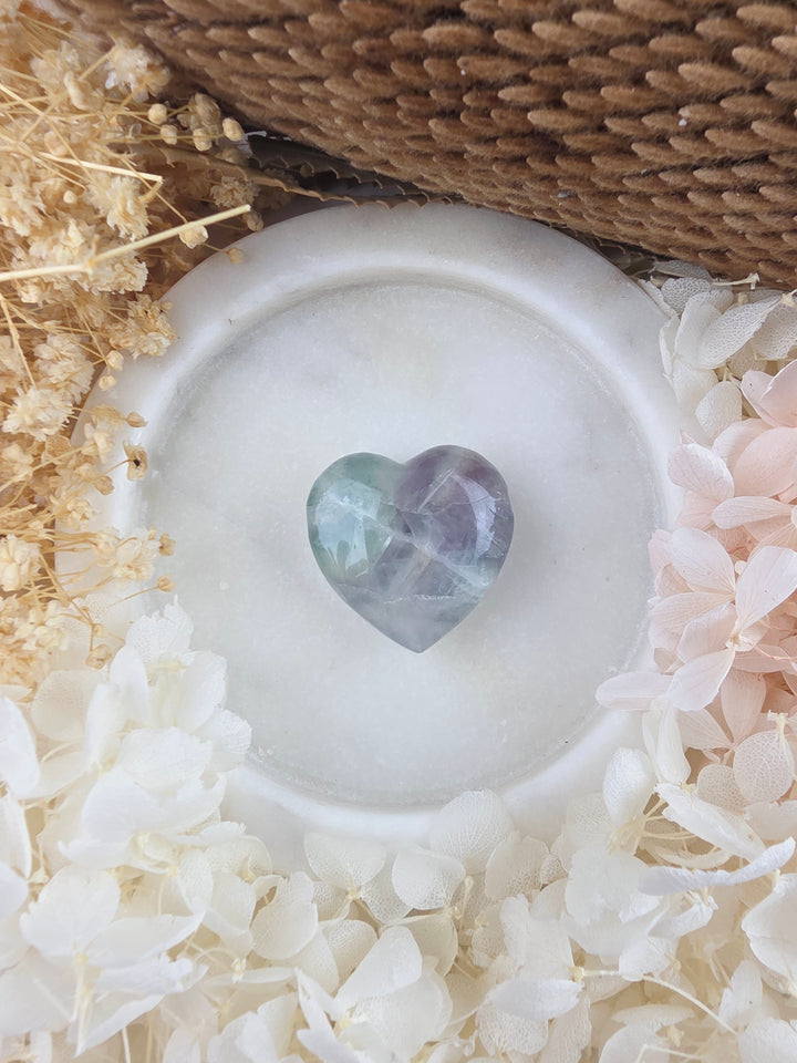 Rainbow Fluorite Heart Pendant — Dream Without Limits