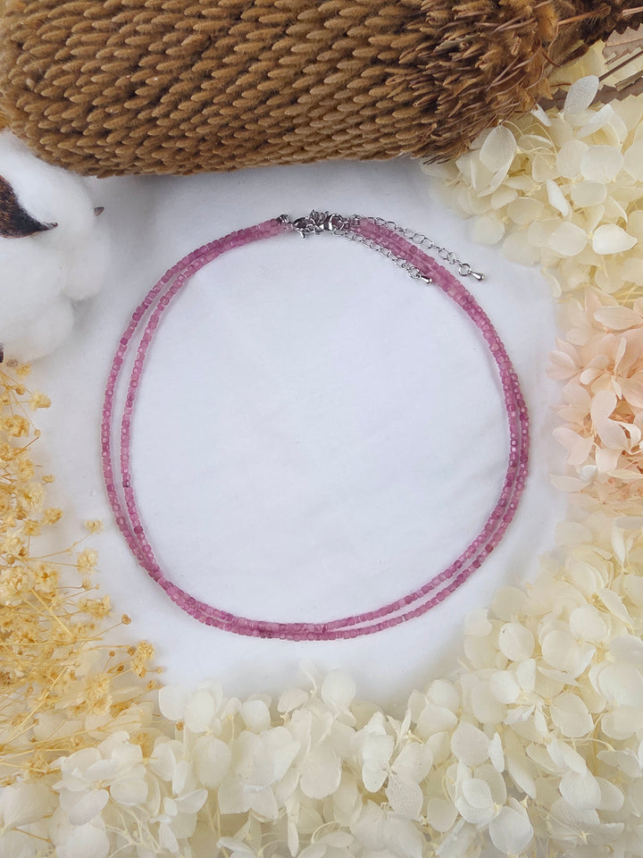 Pink Tourmaline Faceted Necklace — Worthy of Love