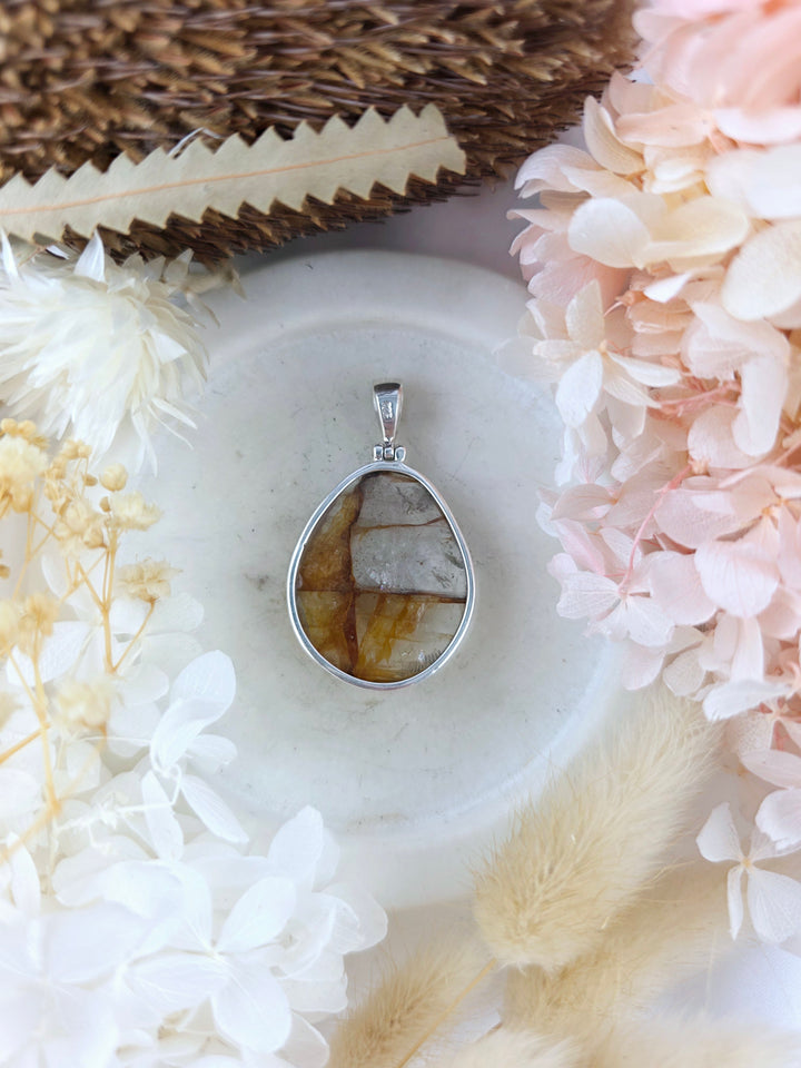 Golden Healer Silver Pendant