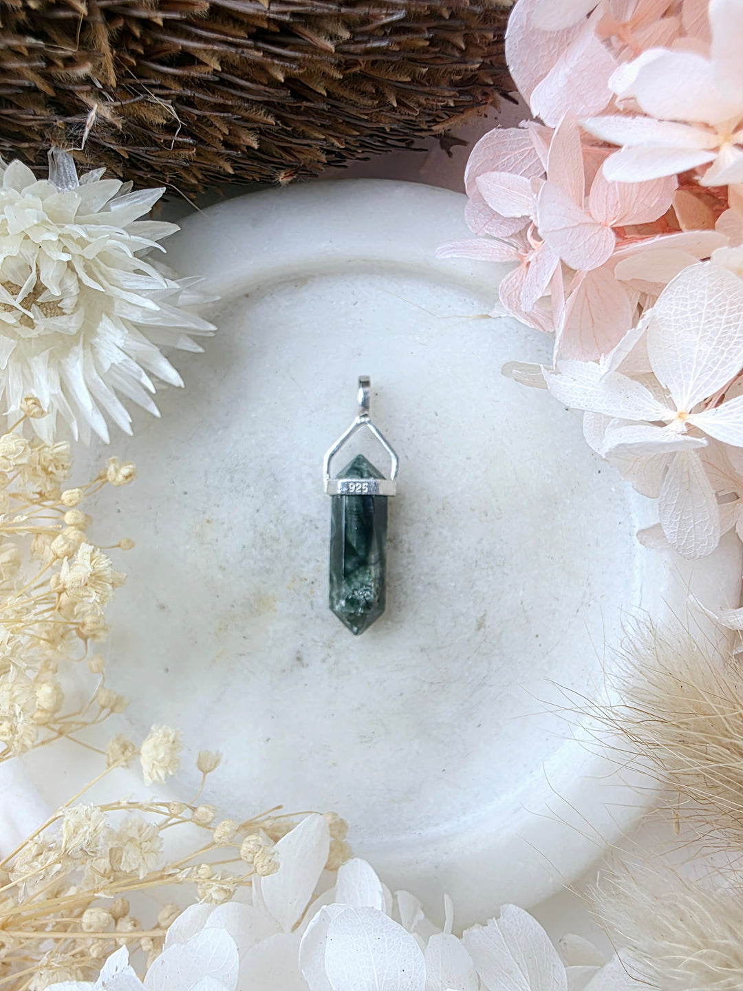 Seraphinite Silver Pendant