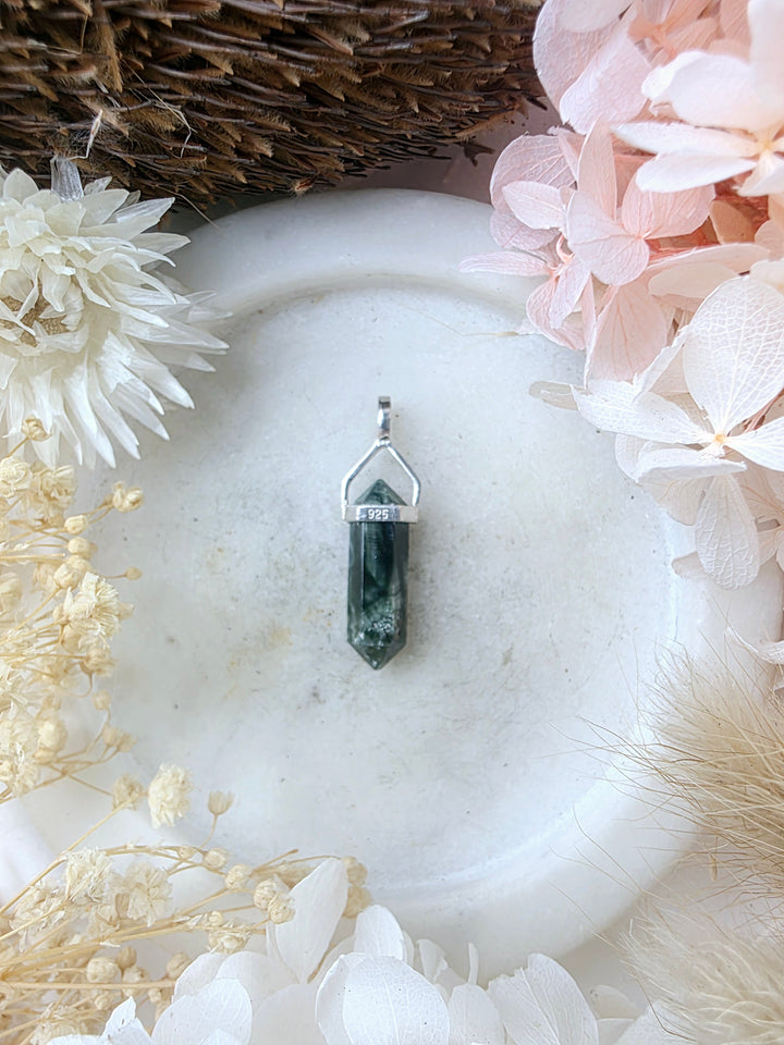 Seraphinite Silver Pendant