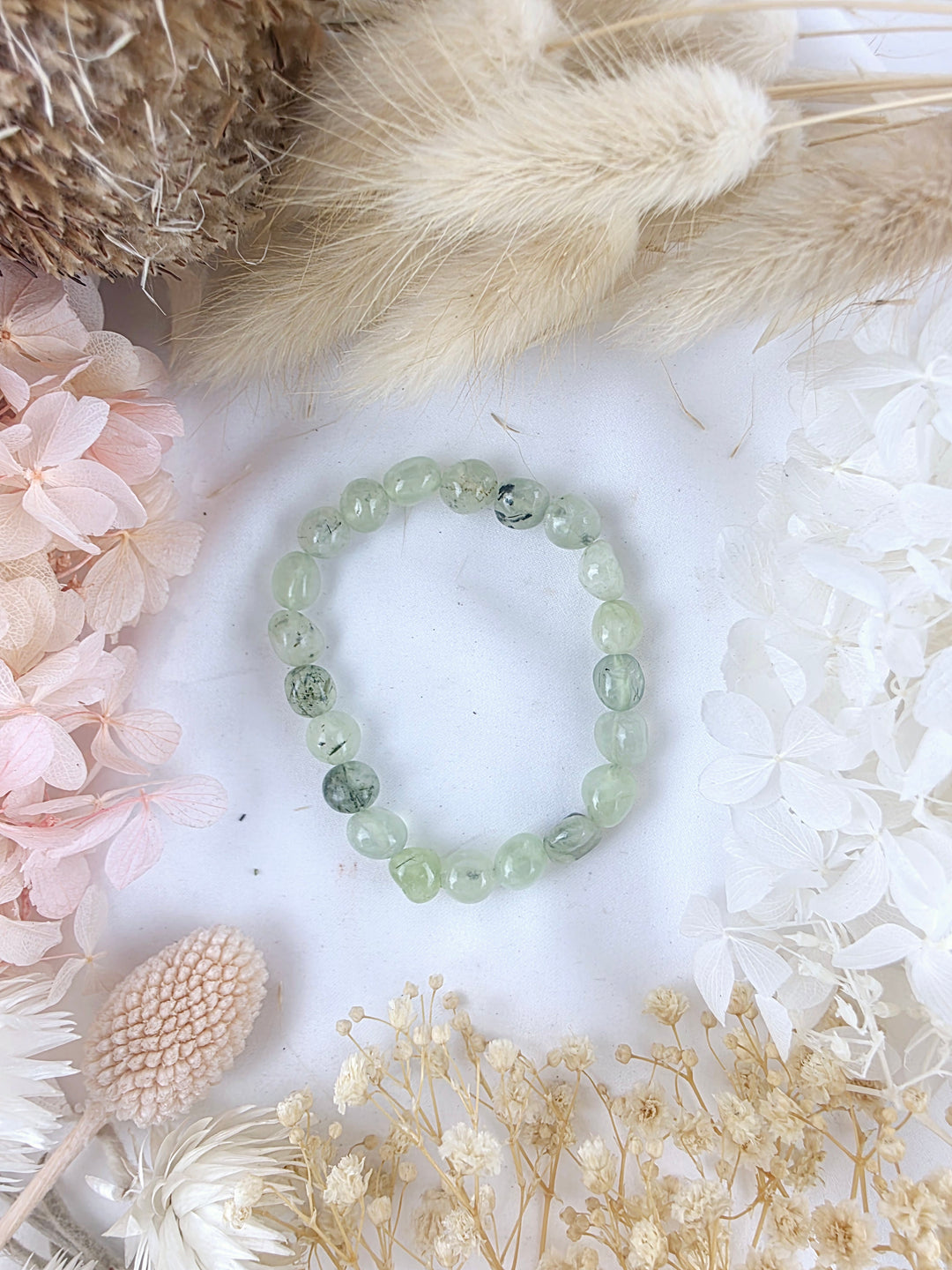 Prehnite Bracelet - 8/12mm