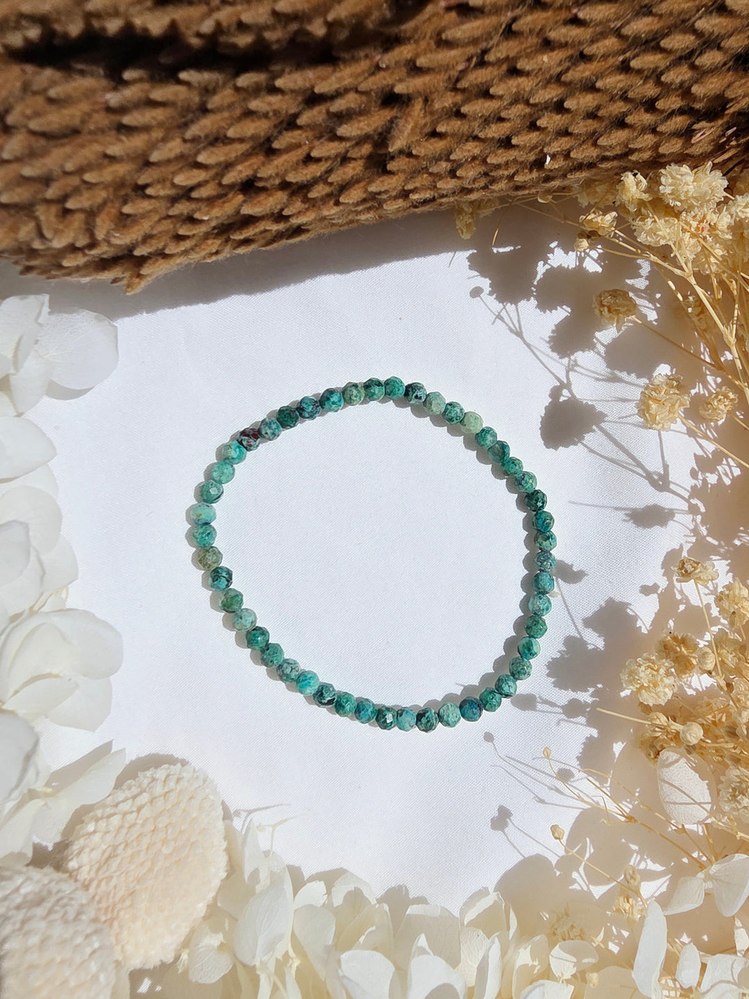 Chrysocolla Faceted Bracelet - 4mm