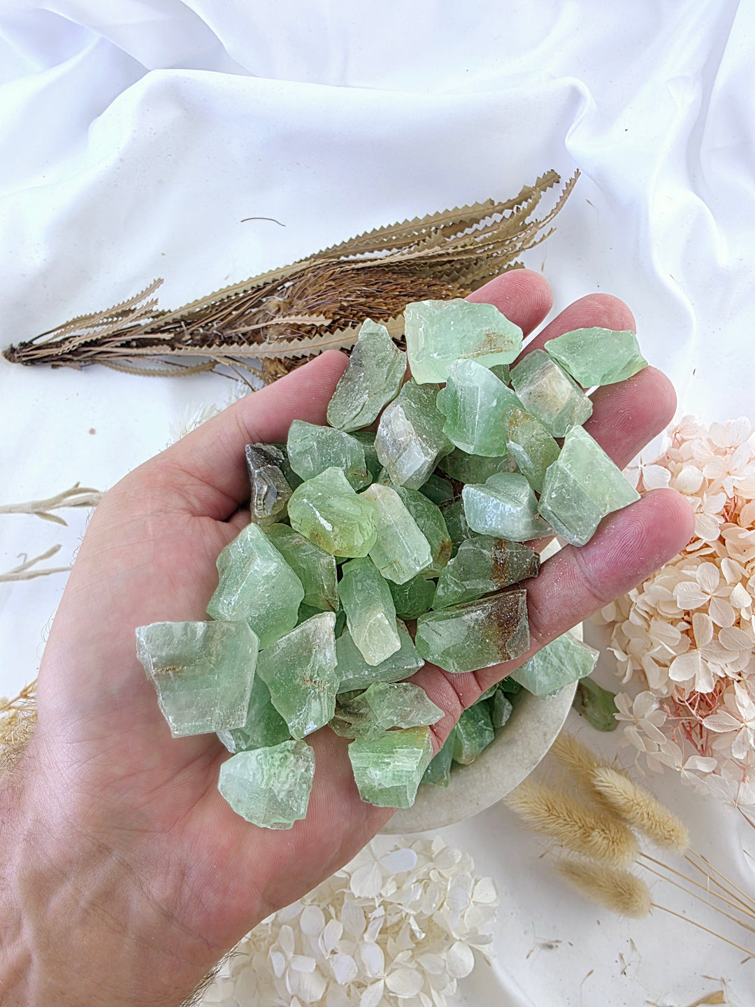 Green Calcite Small Rough