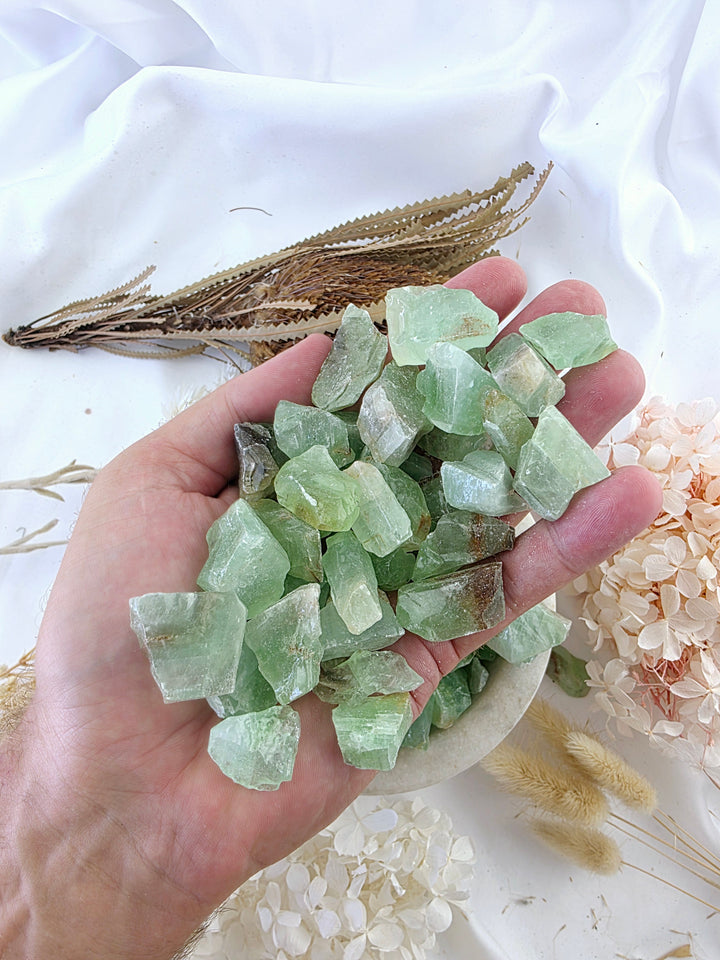 Green Calcite Small Rough