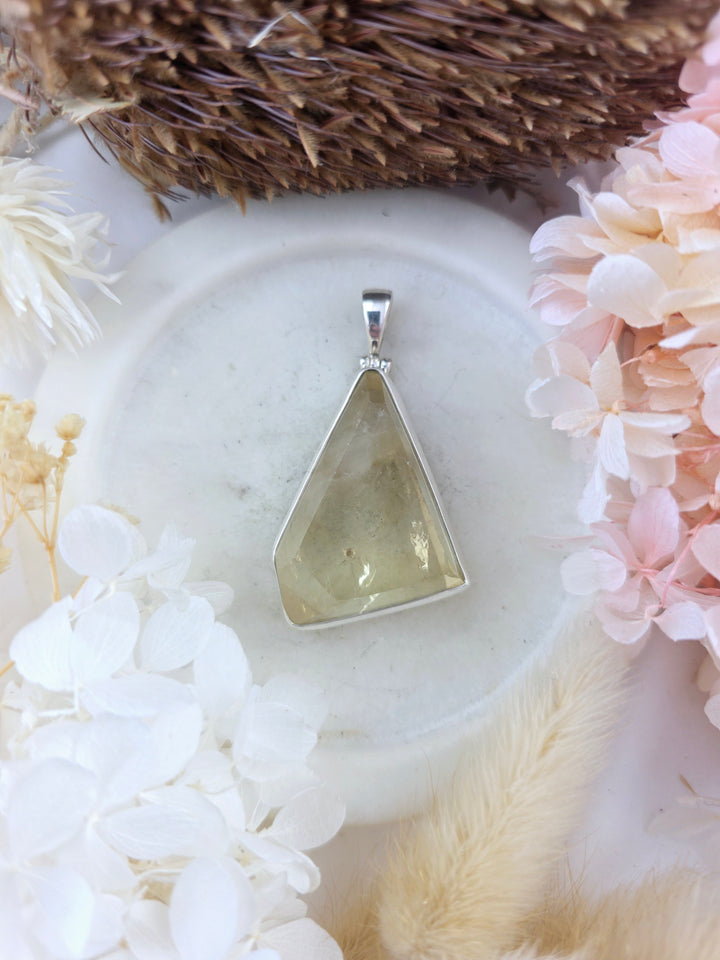Citrine (Natural) Silver Pendant